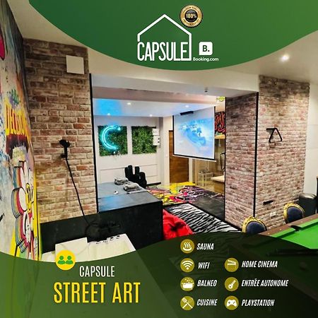 Capsule Street Art - Sauna- Jacuzzi - Playstation 5 - Billard - Netflix - Home Cinema - Terrasse 杜埃 外观 照片