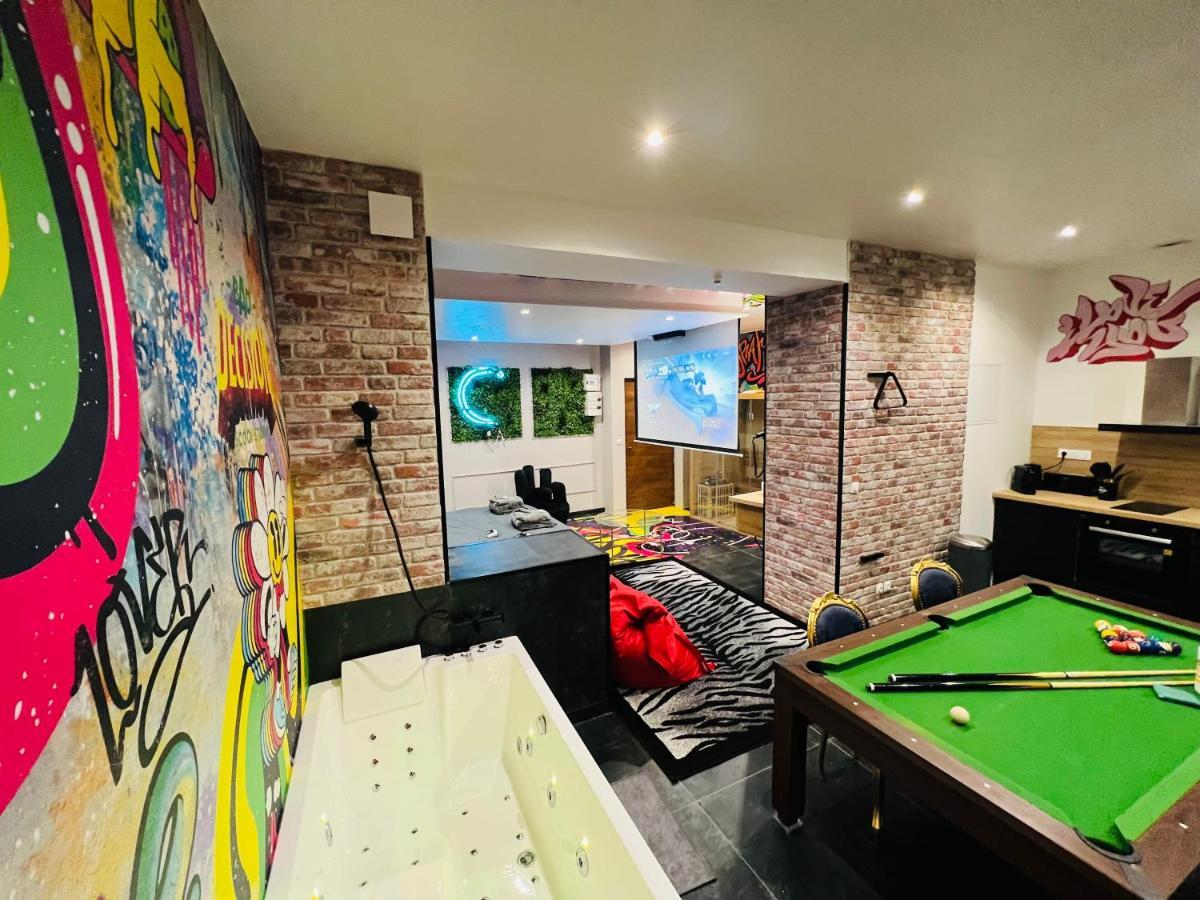 Capsule Street Art - Sauna- Jacuzzi - Playstation 5 - Billard - Netflix - Home Cinema - Terrasse 杜埃 外观 照片