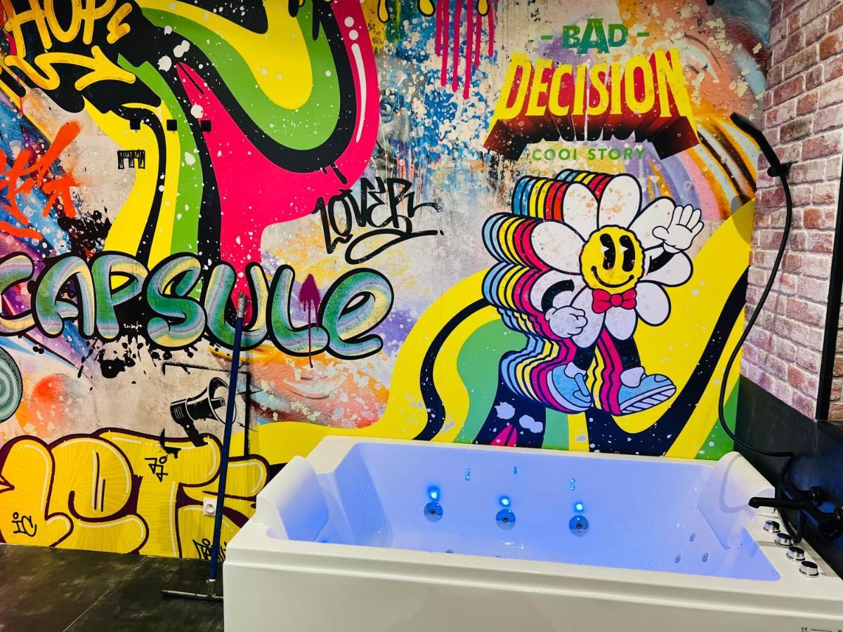 Capsule Street Art - Sauna- Jacuzzi - Playstation 5 - Billard - Netflix - Home Cinema - Terrasse 杜埃 外观 照片